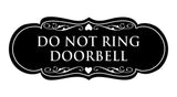 Designer Do Not Ring Doorbell Sign