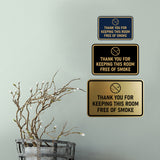 Signs ByLITA Classic Framed Thank You For Keeping This Room Free Of Smoke Wall or Door Sign