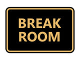 Classic Framed Break Room Sign