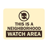 Signs ByLITA Classic Framed This Is a Neighborhood Watch Area Wall or Door Sign