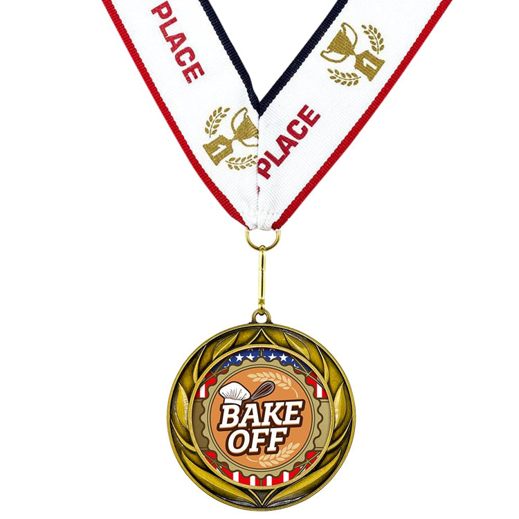 All Quality Wreath Design Bake Off Medal | Competition | High Quality Metal Medal - 1st, 2nd, 3rd Place