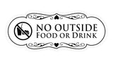 Designer No Outside Food or Drink Sign