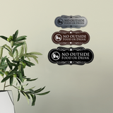 Designer No Outside Food or Drink Sign
