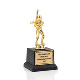 All Quality Baseball Trophy, Custom Engraved 5" Batter Figure, Black Base — Personalized Little League Award, MVP & Outstanding Player Gift for Boys