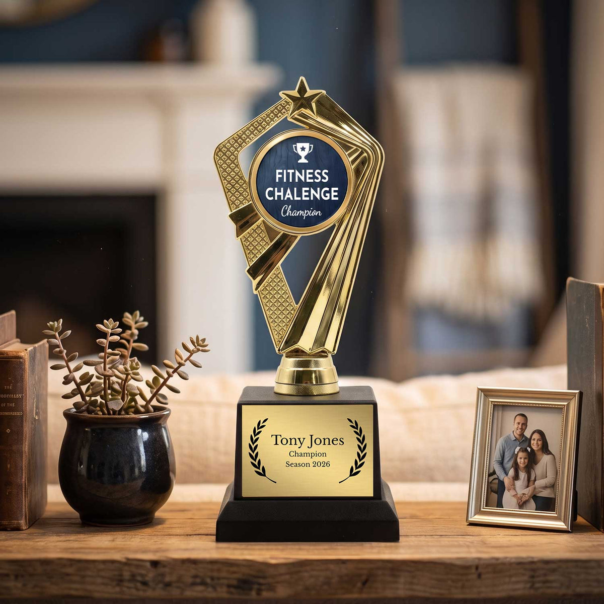 Fitness Challenge Trophy Awards (Step, Personal Best, Champion) - Engraved
