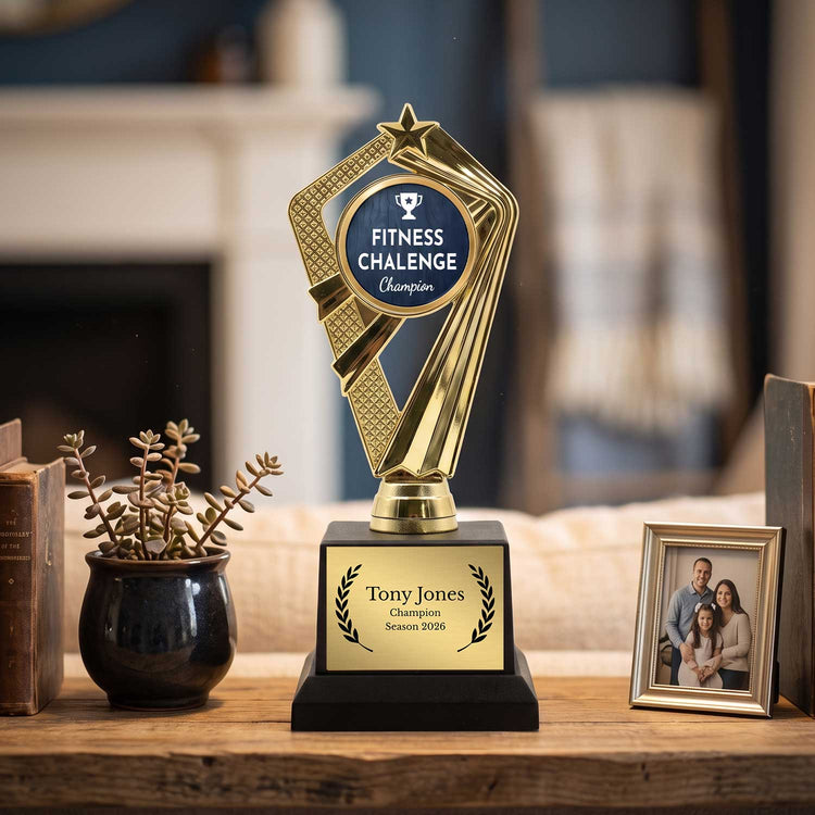 Fitness Challenge Trophy Awards (Step, Personal Best, Champion) - Engraved