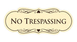 Designer No trespassing Sign