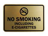 Classic Framed No Smoking Including E-Cigarettes Sign