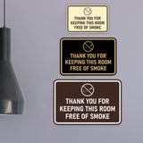 Signs ByLITA Classic Framed Thank You For Keeping This Room Free Of Smoke Wall or Door Sign