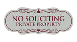 Designer No Soliciting Private Property Sign