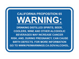 Classic Framed California Proposition 65 Sign Alcoholic Beverages