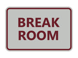 Classic Framed Break Room Sign