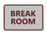 Classic Framed Break Room Sign