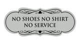 Designer No Shoes No Shirt No Service Sign