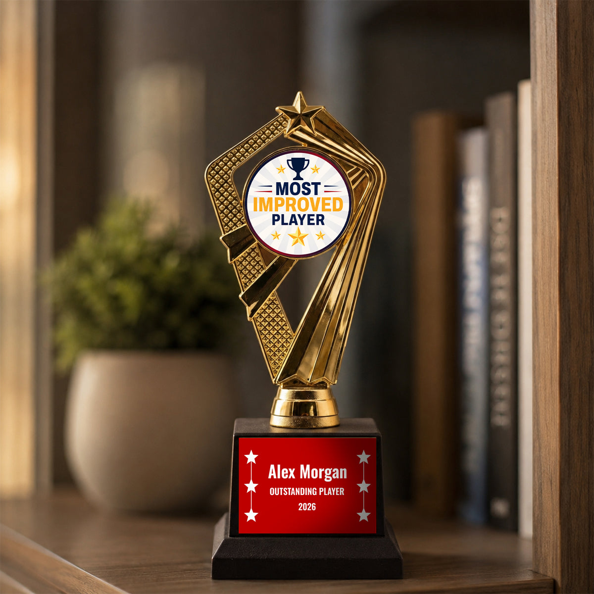 All Quality Most Improved Player Trophy, Custom Engraved — Personalized Award for Any Youth Sport or League