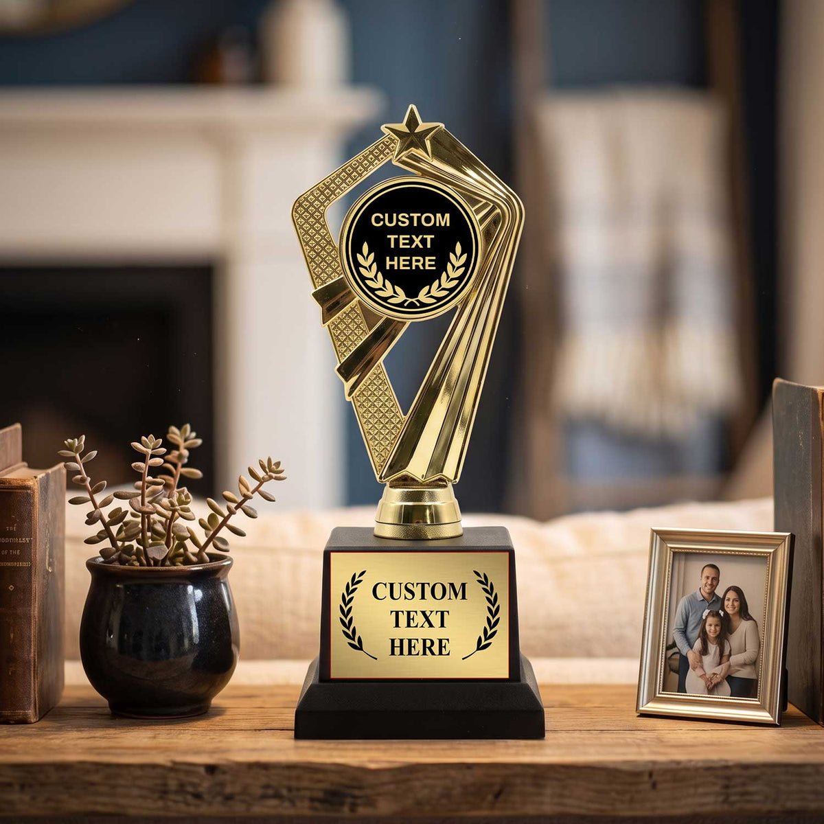 Laurel Wreath Custom Insert Trophy Awards (Olive, Palm, Wreath) - Engraved