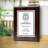 Academic Achievement Customizable Award Plaque | Easel Mount Option | Recognition of Achievement and Service Personalizable Plaques