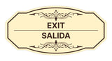 Signs ByLITA Victorian Exit/Salida Bilingual Wall or Door Sign