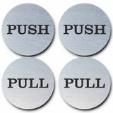 Round Push Pull Door Sign - 2 Sets - (2" Diameter)