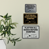 Signs ByLITA Classic Framed Flatten All Boxes Before Dumping Wall or Door Sign