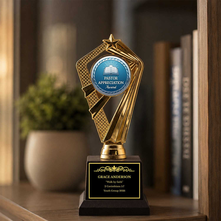 Church Appreciation Trophy Awards (Pastor, Choir, Volunteer) - Engraved