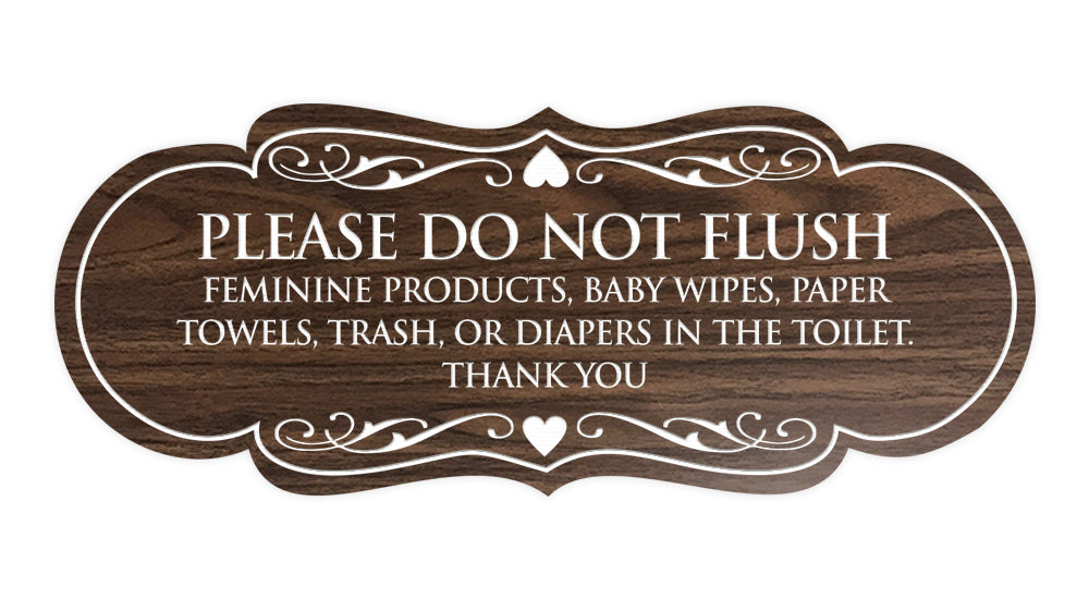 Designer Please Do Not Flush Etiqutte Sign