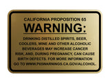 Classic Framed California Proposition 65 Sign Alcoholic Beverages