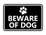 Classic Framed Beware of Dog Sign