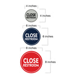 Signs ByLITA Circle Close Restroom Wall or Door Sign