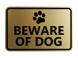 Classic Framed Beware of Dog Sign