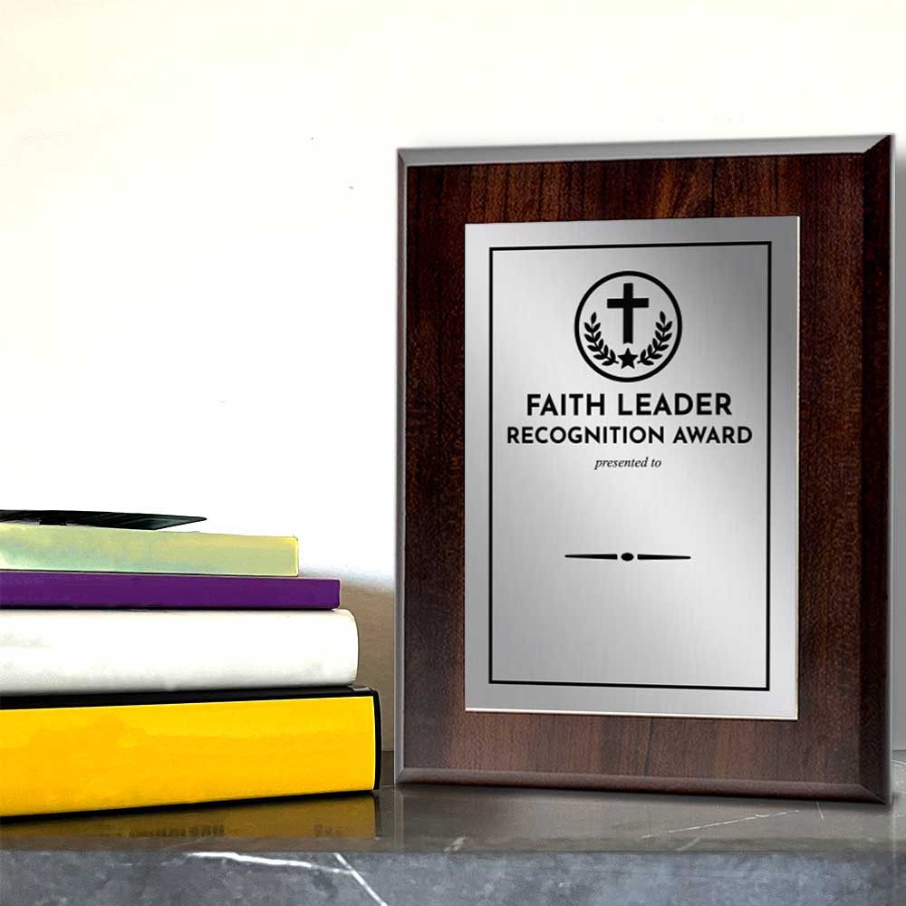 Faith Leader Recognition Award' Personalized Wall Plaque With Easel Acrylic Stand | Faith/Community Non-Profit Award Plaques