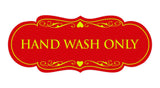 Designer Hand Wash Only Sign