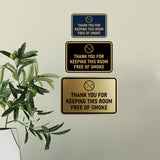 Signs ByLITA Classic Framed Thank You For Keeping This Room Free Of Smoke Wall or Door Sign