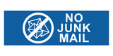 Basic No Junk Mail Wall or Door Sign
