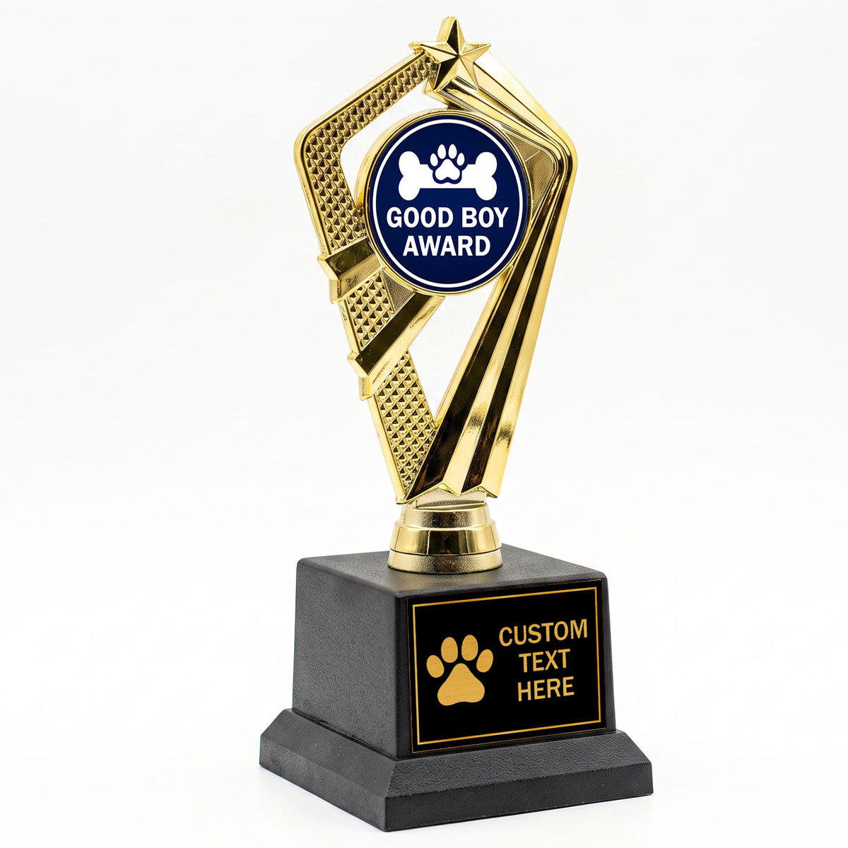 Gaucho Goods Good Boy Award Trophy, Custom Engraved Dog Gift — Personalized Funny Gift for a Good Boy: Training Wins & Birthdays