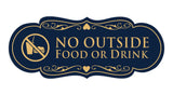 Designer No Outside Food or Drink Sign