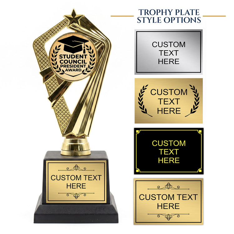 Student & Team Leadership Trophy Awards (President, Captain) - Engraved