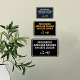 Signs ByLITA Classic Framed Prohibido Arrojar Basura en Este Lugar Graphic Spanish Security Wall or Door Sign