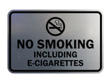 Classic Framed No Smoking Including E-Cigarettes Sign