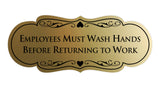 Designer Employees Must Wash Hands Before Returning to work Sign