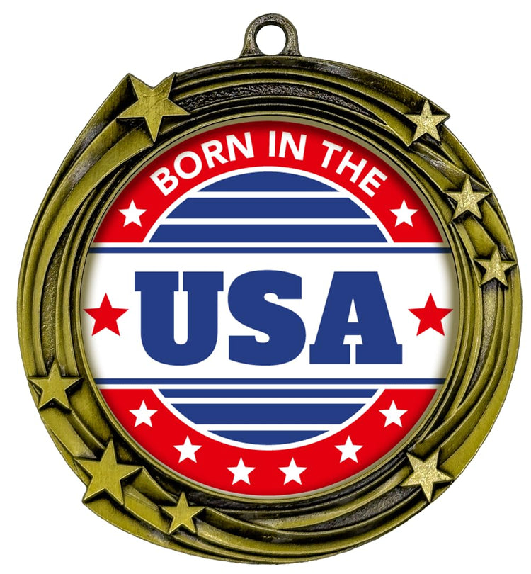 USA High Relief Metal Medals | Patriotic Awards and America Pride (3 Pack)