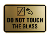 Signs ByLITA Classic Framed Do Not Touch The Glass Wall or Door Sign