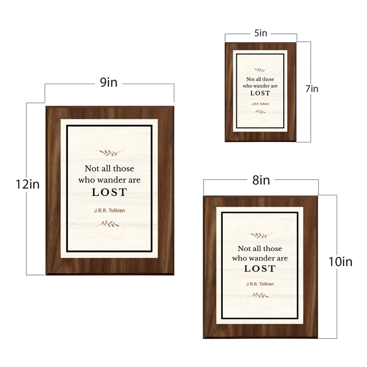 Not all those who wander are lost – J.R.R. Tolkien Decorative Wall Plaque With Easel Acrylic Stand | Great Literature Decor