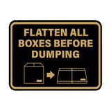 Signs ByLITA Classic Framed Flatten All Boxes Before Dumping Wall or Door Sign