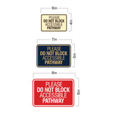 Signs ByLITA Classic Framed Please Do Not Block Accessible Pathway Wall or Door Sign