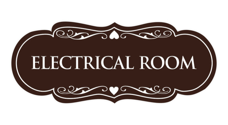 Designer Electrical Room Sign