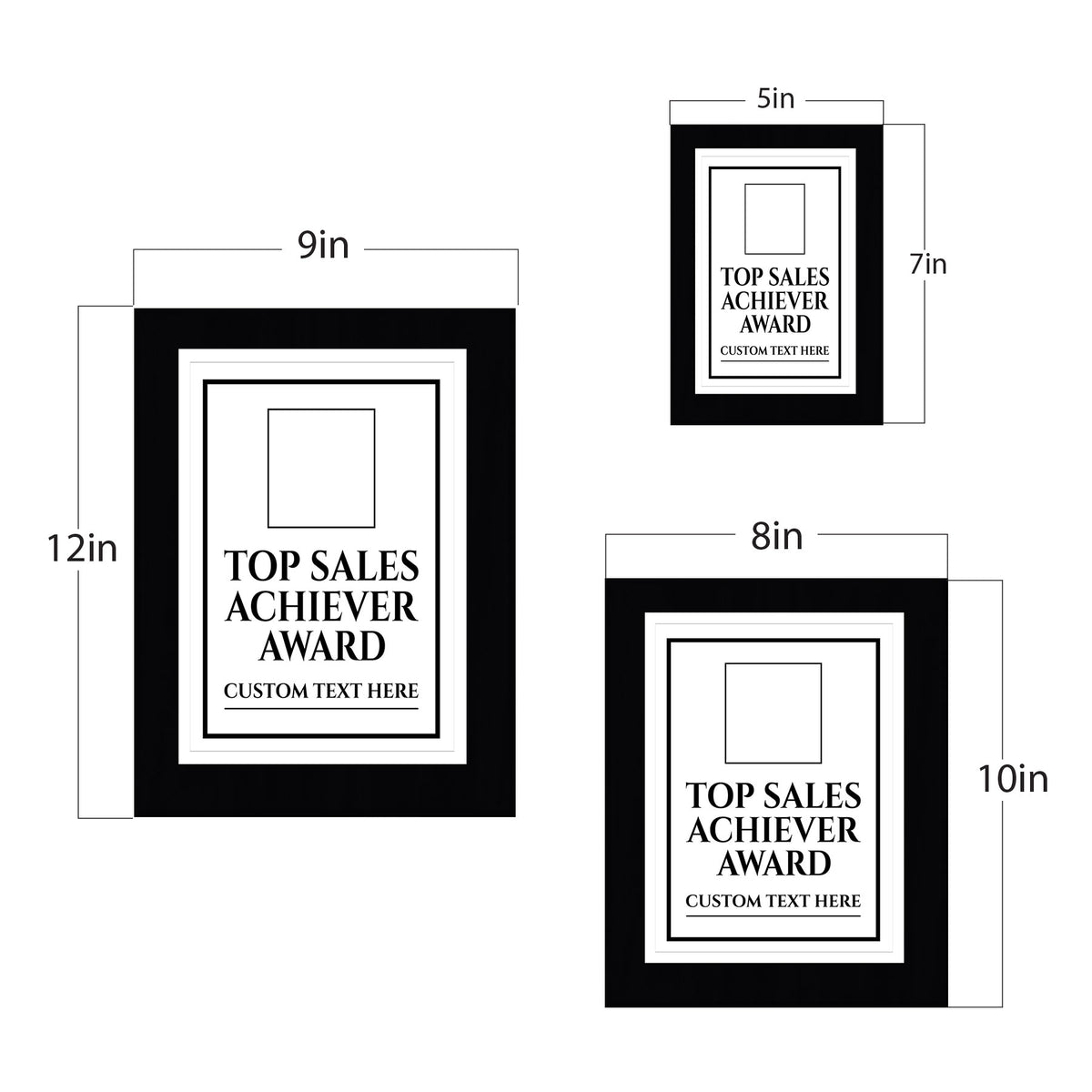 Top Sales Achiever Award Personalized (Black) Wall Plaque With Easel Acrylic Stand | Workplace Recognition Ceremonies Award Plaques