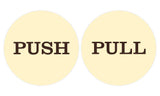 Push Pull Round Door Sign