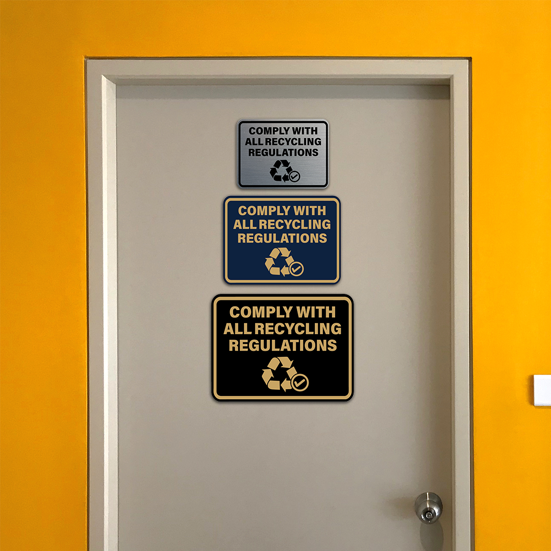 Signs ByLITA Classic Framed Comply With All Recycling Regulations Wall ...