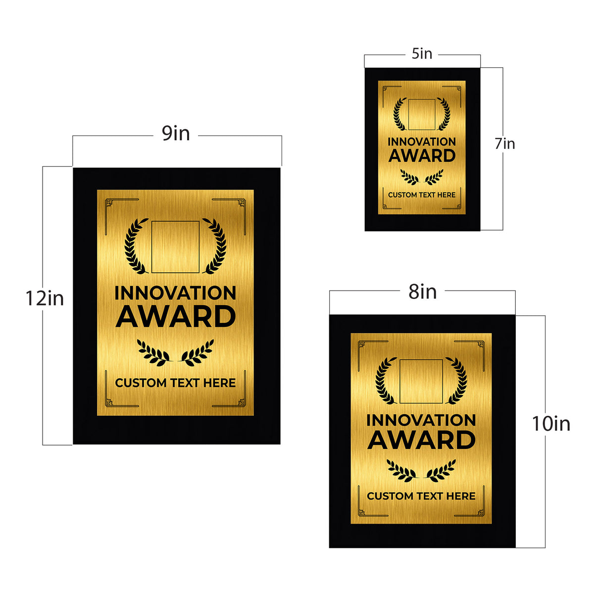 Innovation Award Award Personalized (Black) Wall Plaque With Easel Acrylic Stand | Workplace Recognition Ceremonies Award Plaques